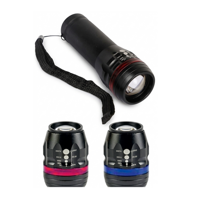 Taschenlampe „Light Deluxe“, schwarz/rot